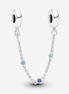 Pandora Moments Triple Blue Stone Safety Chain