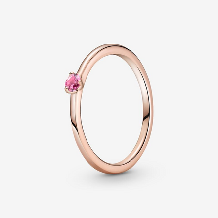 Pandora Timeless Pink Solitaire Ring Size 7.5