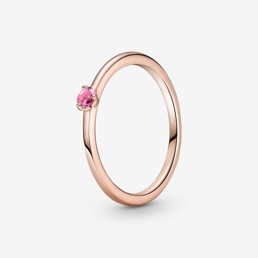 Pandora Timeless Pink Solitaire Ring Size 7.5