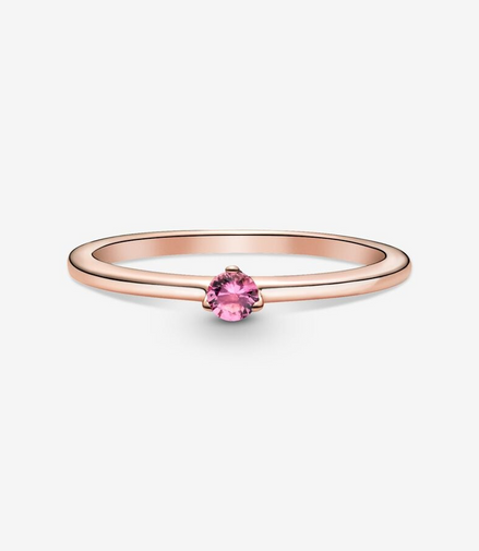 Pandora Timeless Pink Solitaire Ring Size 7.5