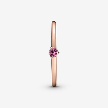 Pandora Timeless Pink Solitaire Ring Size 7.5