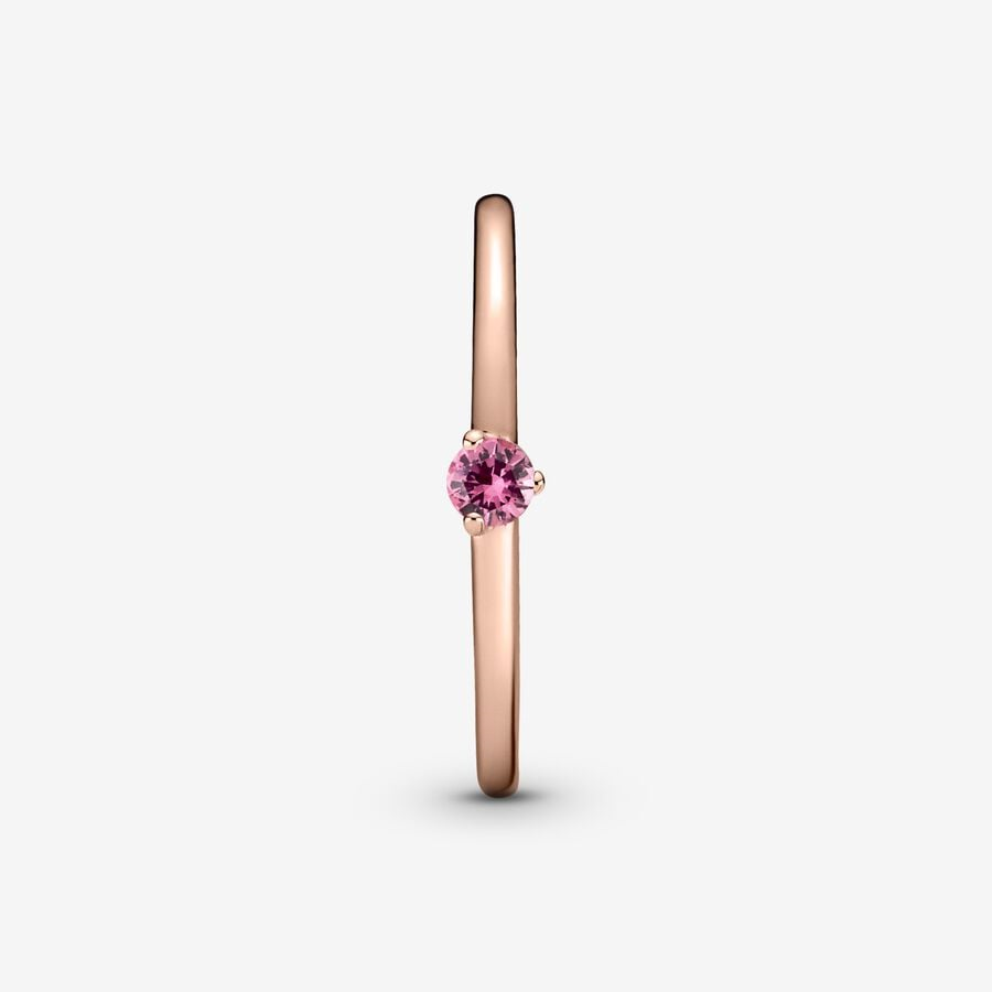 Pandora Timeless Pink Solitaire Ring Size 7.5