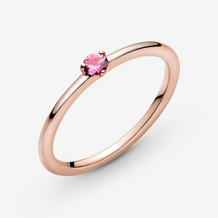 Pandora Timeless Pink Solitaire Ring Size 7.5