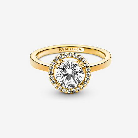 Pandora Timeless Sparkling Round Halo Ring Size 6