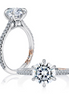 A.JAFFE 14K Gold And 6 Prong Solitaire Diamond Semi-Mount Engagement Ring
