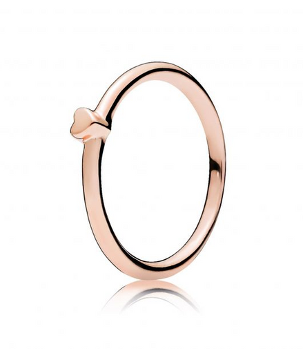 Pandora Moments Rose Puzzle Heart Ring Size 7.5