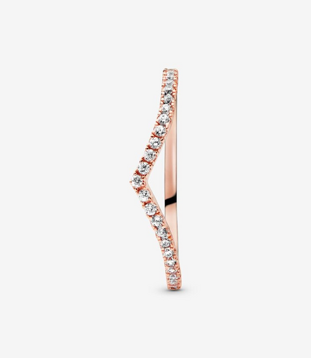 Pandora Timeless Sparkling Wishbone Ring Size 8.5