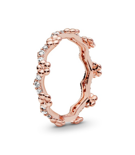 Pandora Timeless Rose Flower Crown Ring Size 6