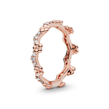 Pandora Timeless Rose Flower Crown Ring Size 6