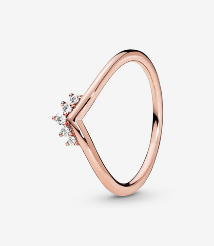 Pandora Timeless RoseTiara Wishbone Ring Size 7.5
