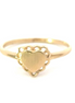 14K Gold Heart Signet Engravable Ring