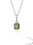 Lafonn 0.91 CTW Simulated Diamond And Simulated Peridot August Birthstone Necklace
