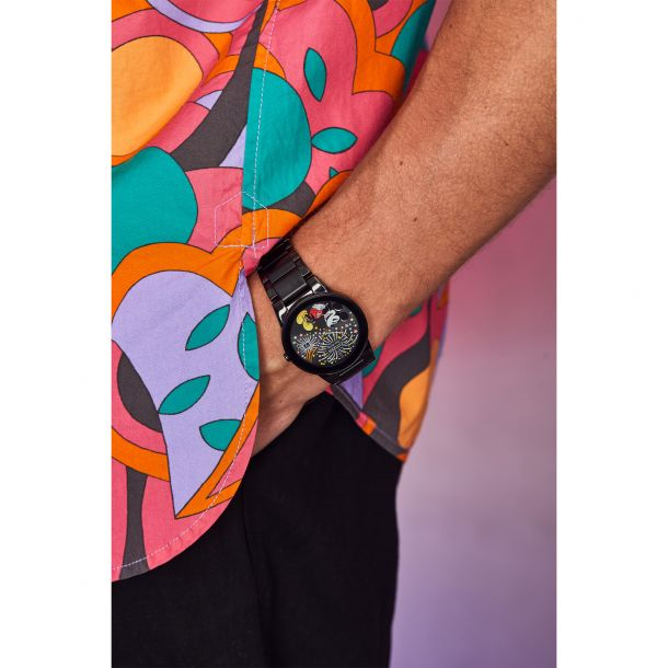 Citizen Eco-Drive Mickey Fiesta Black Stainless Steel Bracelet