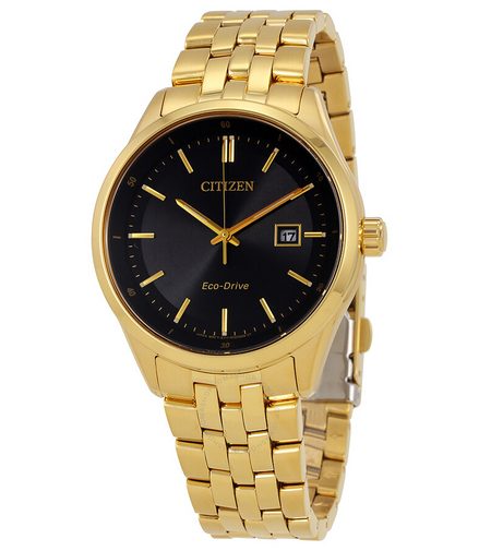 Citizen Men's Addysen Eco-Drive Gold Tone And Black Dial Watch