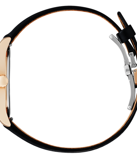 Citizen Ladies Arezzo Eco-Drive Diamond Black Leather Strap Watch
