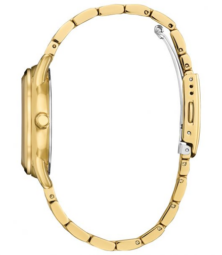 Citizen Ladies Dress Classic Gold-Tone Eco-Drive Bracelet Watch with Black Dial