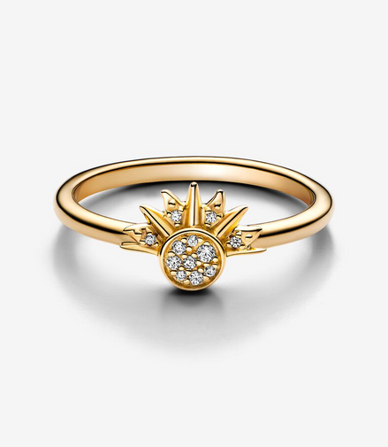 Pandora Moments Celestial Sparkling Sun Ring Size 5