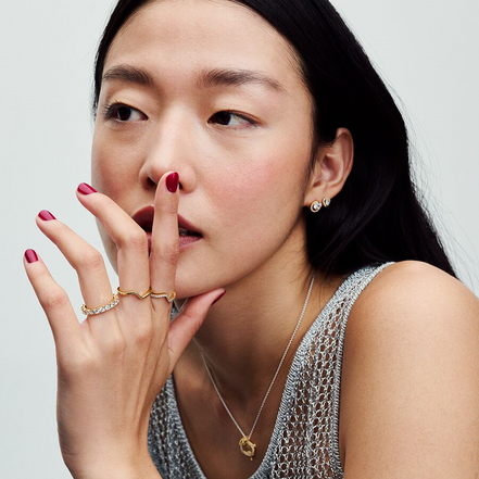 Pandora Timeles Polished Wave Ring Size 6