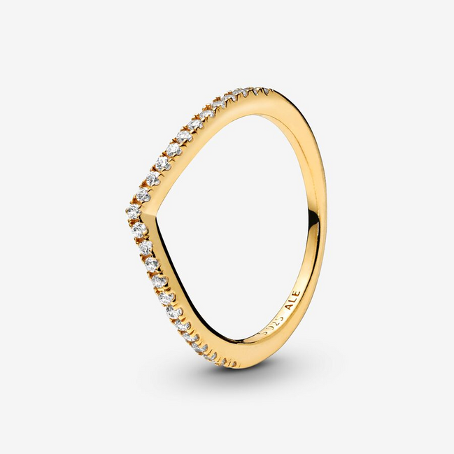 Pandora Timeless Sparkling Wishbone Ring Size 5