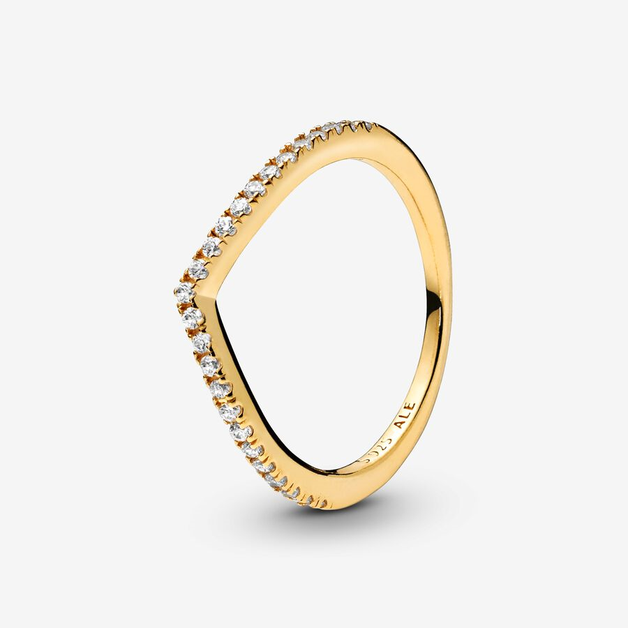 Pandora Timeless Sparkling Wishbone Ring Size 5