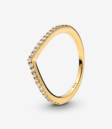 Pandora Timeless Sparkling Wishbone Ring Size 5