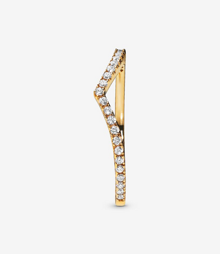 Pandora Timeless Sparkling Wishbone Ring Size 5