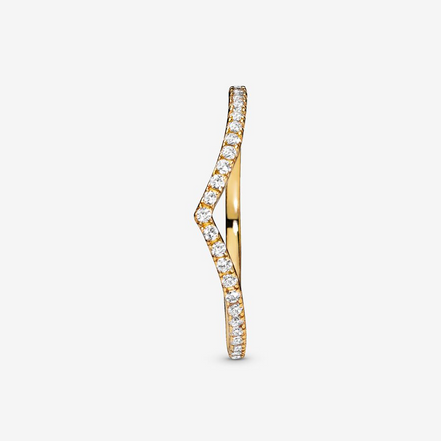 Pandora Timeless Sparkling Wishbone Ring Size 5