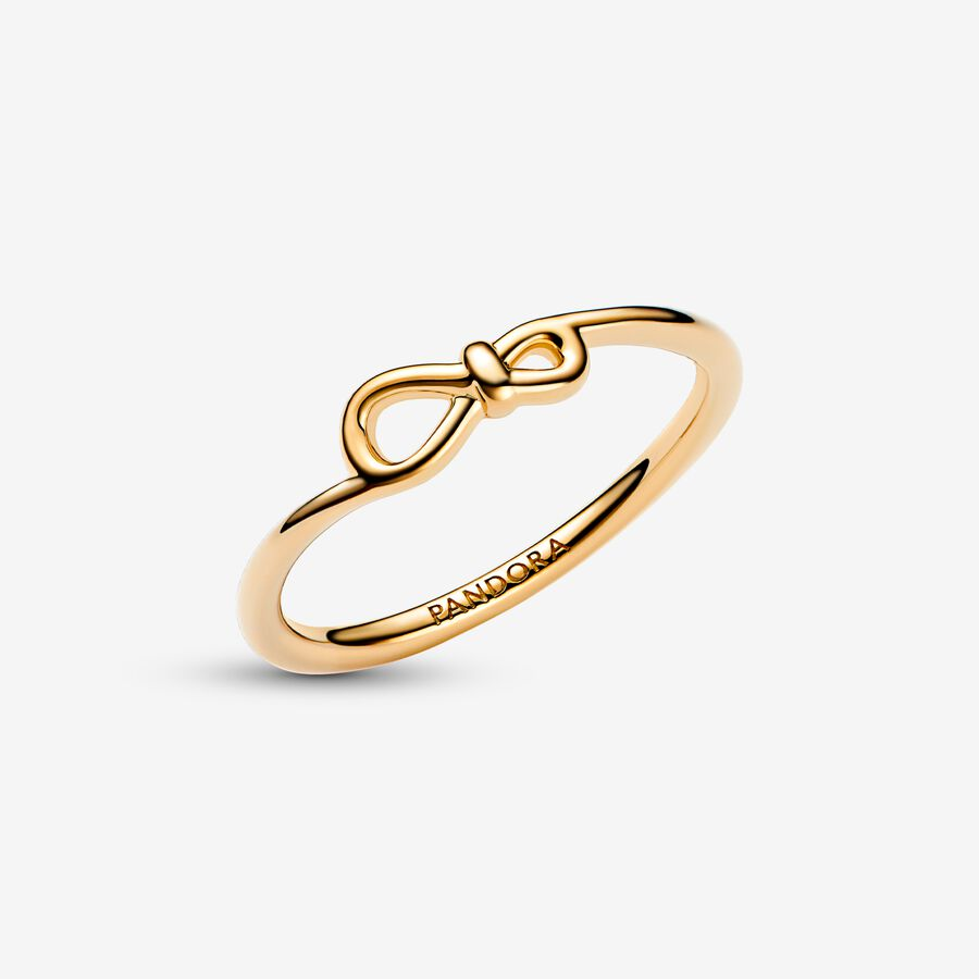 Pandora Moments Infinity Knot Ring Size 7.5