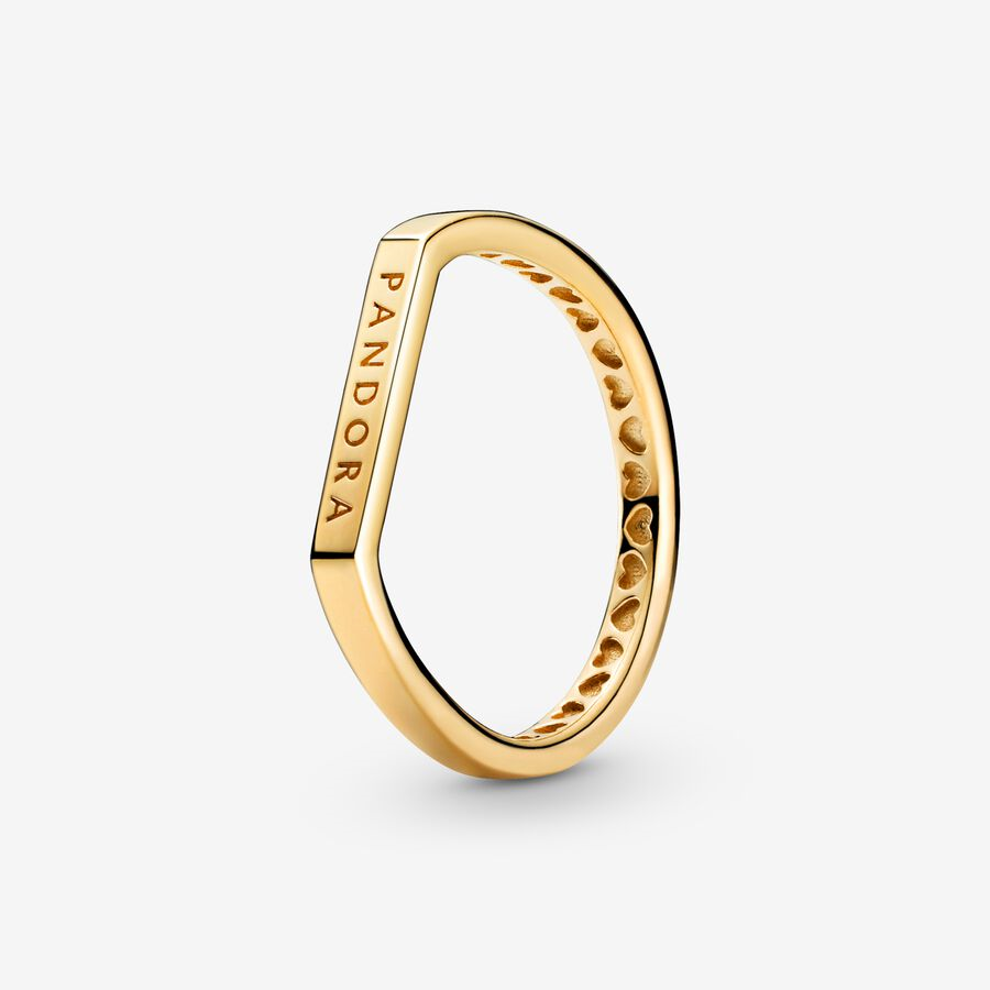 Pandora Signature Logo Bar Stacking Ring Size 6