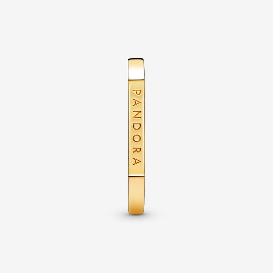 Pandora Signature Logo Bar Stacking Ring Size 6