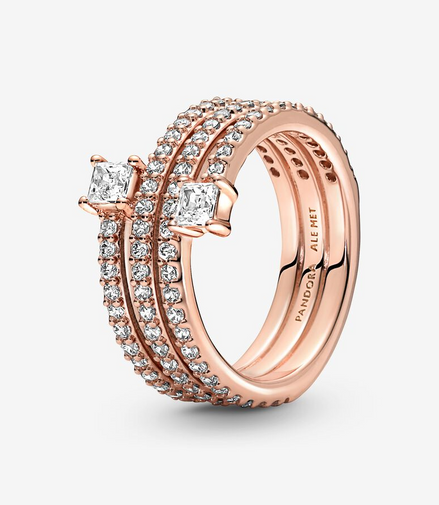 Pandora Timeless Triple Spiral Ring Size 7