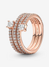 Pandora Timeless Triple Spiral Ring Size 7