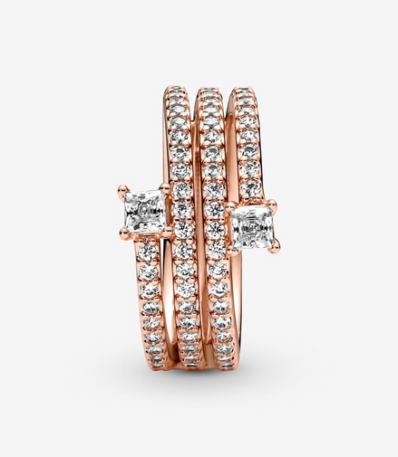 Pandora Timeless Triple Spiral Ring Size 7