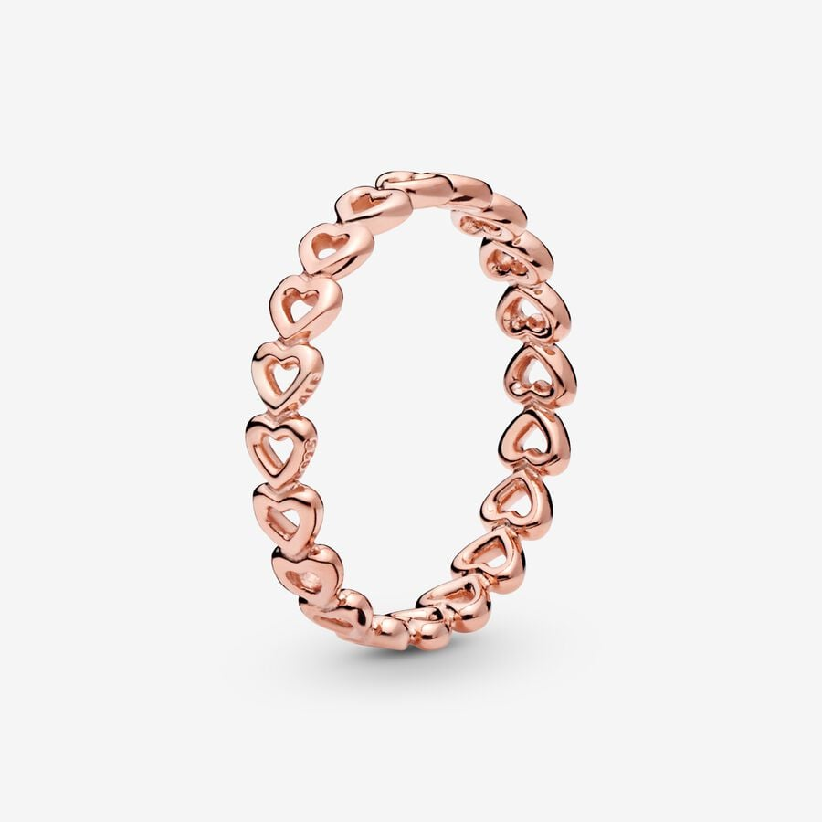Pandora Moments Linked Love Ring Size 7.5