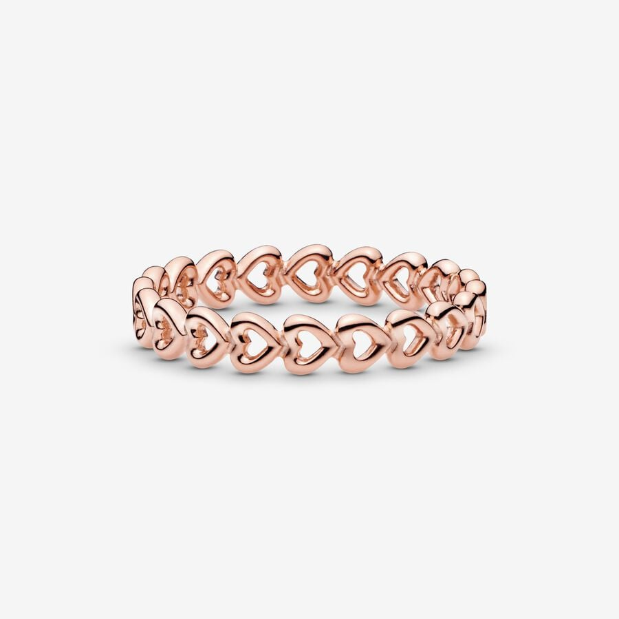 Pandora Moments Linked Love Ring Size 7.5