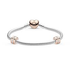 Pandora Rose Heart Clasp, Iconic Bracelet Gift Set