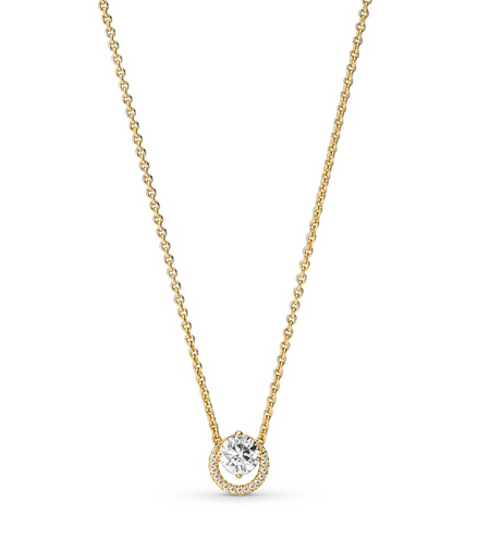 Pandora Timeless Sparkling Round Halo Pendant Collier Necklace