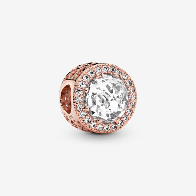 Pandora Moments Clear Radiant Hearts Charm