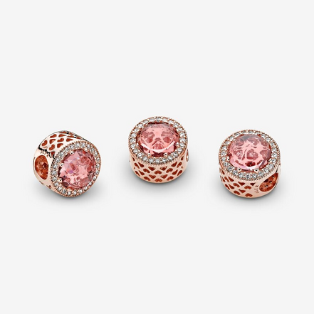 Pandora Moments Blush Pink Radiant Hearts Charm