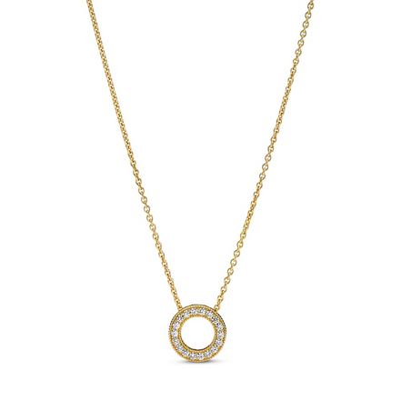 Pandora Signature Logo Pavé Circle Collier Necklace