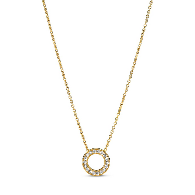 Pandora Signature Logo Pavé Circle Collier Necklace