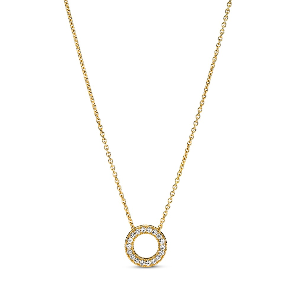 Pandora Signature Logo Pavé Circle Collier Necklace