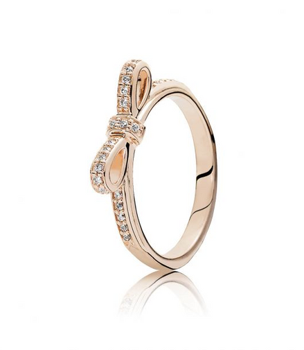 Pandora Rose Sparkling Bow Ring Size 9