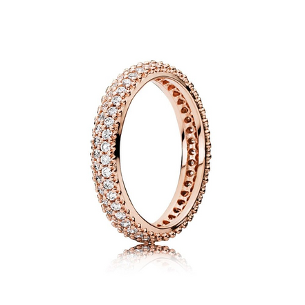 Pandora Rose "Inspiration Within"  Pave' Sparkling Ring Size 6
