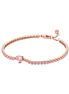 Pandora Timeless Pink Sparkling Heart Tennis Bracelet Size 18
