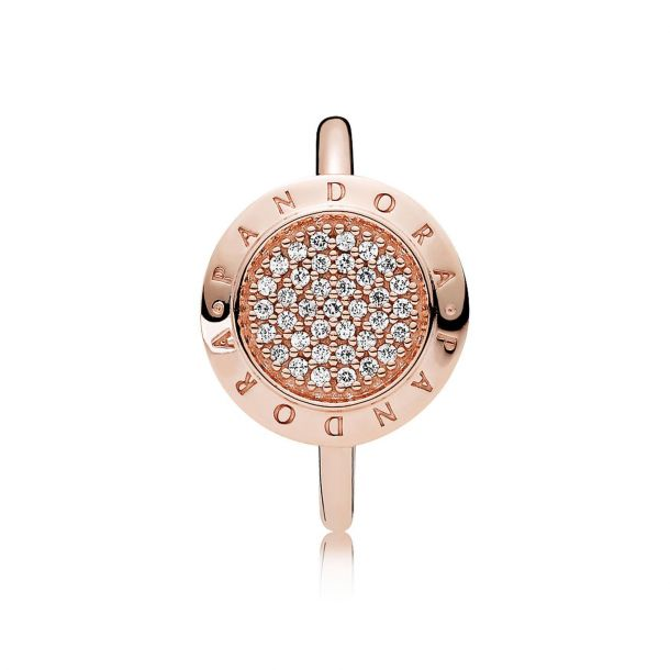 Pandora Rose Signature Ring Size 7.5