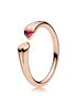 Pandora Rose Two Hearts Open Ring Size 7.5