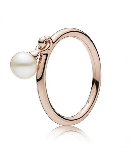 Pandora Rose Contemporary Pearl Ring Size 7