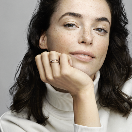 Pandora Timeless Sparkling Triple Band Ring Size 6