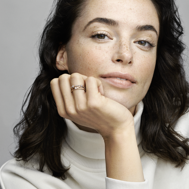 Pandora Timeless Sparkling Triple Band Ring Size 6